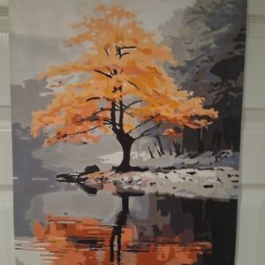 Autumn Serenity Tree Scene 15.5 X 19 Canvas Paint By Numbers